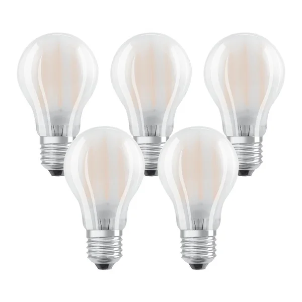 Lot de 5 ampoules led à filament E27, 806Lm = 60W, blanc chaud, OSRAM