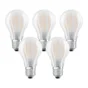 Lot de 5 ampoules led à filament E27, 806Lm = 60W, blanc chaud, OSRAM