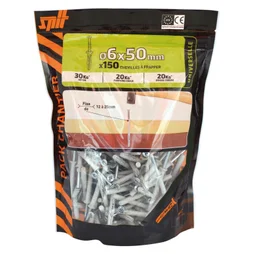 Lot De 150 Chevilles À Frapper Nylon Spit, Diam.6 X L.50 Mm