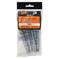 Lot De 4 Goujons À Bague À Expansion Acier Spit, Diam.12 X L.115 Mm