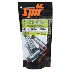 Lot De 4 Goujons Et Vis Inox Spit, Diam.14 X L.55 Mm