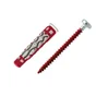 Lot De 12 Chevilles Et Vis Couleur Red Head, Diam.6 Mm X L.37 Mm