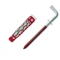 Lot De 4 Chevilles Et Gonds Couleur Red Head, Diam.6 Mm X L.37 Mm
