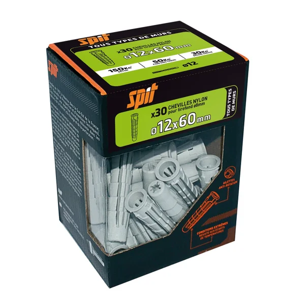 Lot De 30 Chevilles Spit, Diam.12 Mm X L.60 Mm