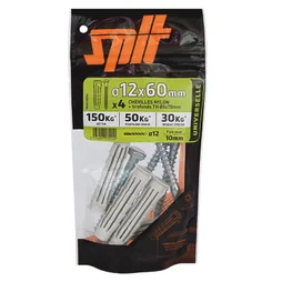 Lot De 4 Chevilles Et Tirefonds Spit, Diam.12 Mm X L.60 Mm