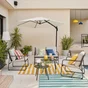 Dalle pour parasol excentré Seclin ton zinc, 22 kg