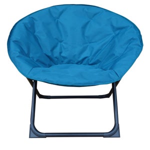 Fauteuil de jardin Moon en acier bleu