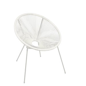 Fauteuil de jardin Acapulco en acier blanc