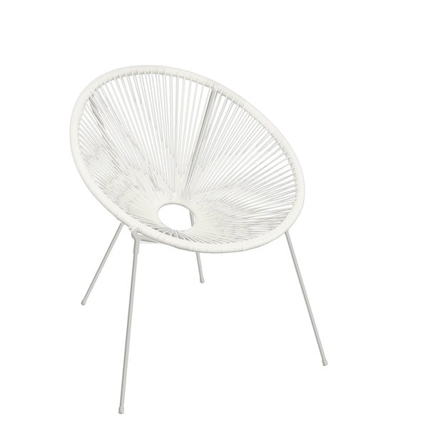 Fauteuil de jardin Acapulco en acier blanc