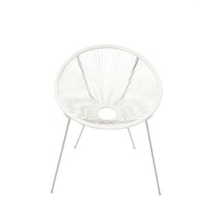 Fauteuil de jardin Acapulco en acier blanc