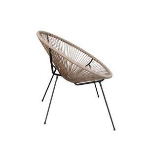 Fauteuil de jardin Acapulco en acier beige