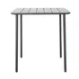 Table de jardin CAFE carrée en métal coloris gris anthracite – 2 personnes
