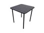 Table de jardin CAFE carrée en métal coloris gris anthracite – 2 personnes