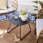 Table de jardin basse NATERIAL Timea rond naturel, 1 personnes