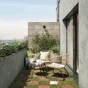 Table de jardin basse NATERIAL Timea rond naturel, 1 personnes