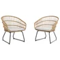 Lot de 2 fauteuils de jardin NATERIAL Timea en acier naturel