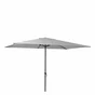 Parasol pied central Polar anthracite rectangulaire, L.300 x l.194 cm