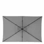 Parasol pied central Polar anthracite rectangulaire, L.300 x l.194 cm