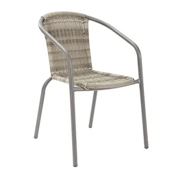 Chaise de jardin Elia en acier beige