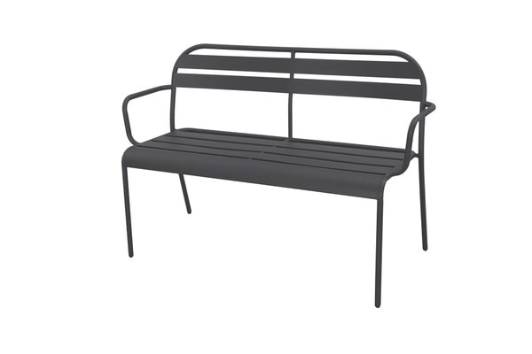 Banc de jardin Café en acier gris