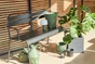 Banc de jardin Café en acier gris