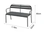 Banc de jardin Café en acier gris