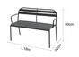 Banc de jardin Café en acier gris