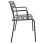 Banc de jardin Café en acier gris