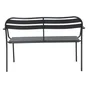 Banc de jardin Café en acier gris