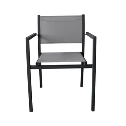 Fauteuil de jardin Repas en acier gris / argent