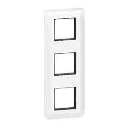 Support Et Plaque Triple Vertical Mosaic, Legrand, Blanche