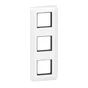 Support Et Plaque Triple Vertical Mosaic, Legrand, Blanche