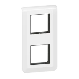 Support Et Plaque Double Vertical Mosaic, Legrand, Blanche