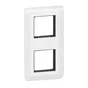Support Et Plaque Double Vertical Mosaic, Legrand, Blanche