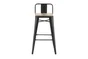 Tabouret de jardin Oxford en acier gris / argent