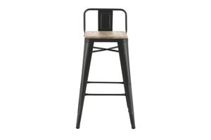 Tabouret de jardin Oxford en acier gris / argent