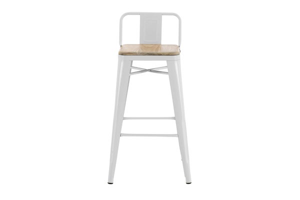 Tabouret de jardin Oxford en acier blanc