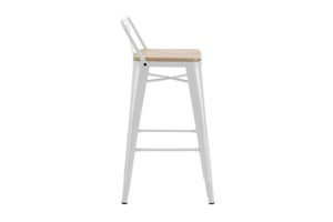 Tabouret de jardin Oxford en acier blanc