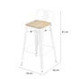 Tabouret de jardin Oxford en acier blanc