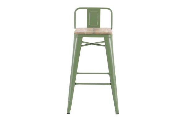 Tabouret Oxford à visser, vert clair, acacia