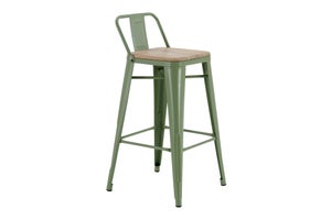 Tabouret Oxford à visser, vert clair, acacia