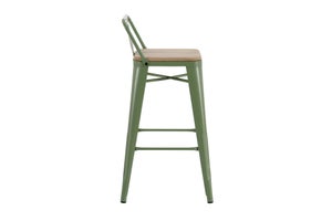 Tabouret Oxford à visser, vert clair, acacia