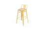 Tabouret Oxford à visser, jaune clair, acacia