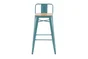 Tabouret Oxford  à visser, bleu clair, acacia