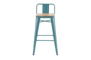 Tabouret Oxford  à visser, bleu clair, acacia