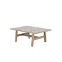 Table de jardin basse Soho rectangulaire gris / argent 8 personnes