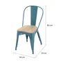 Chaise de jardin Oxford en acier bleu