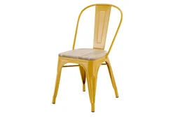 Chaise de jardin Oxford en acier jaune / doré