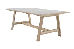 Table de jardin Soho rectangulaire gris / argent 8 personnes