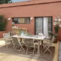 Table de jardin Soho rectangulaire gris / argent 8 personnes